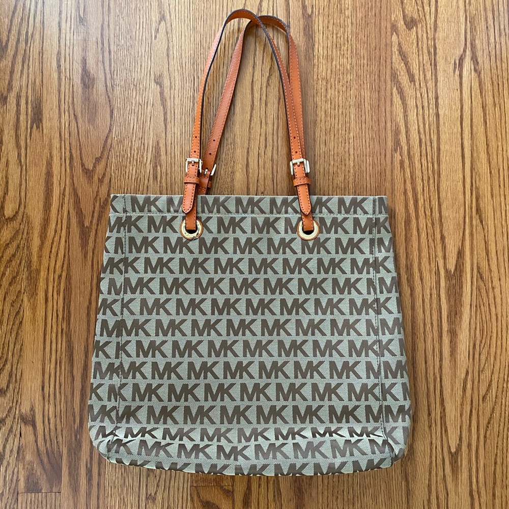 michael kors canvas tote